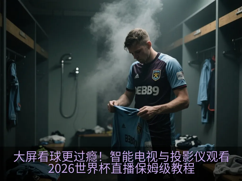 家用投影仪在白墙上投影出足球比赛画面